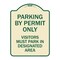 Signmission Parking by Permit Visitors Must Park in Designated Area Heavy-Gauge Alum, 24" x 18", TG-1824-23455 A-DES-TG-1824-23455 - alternate 1